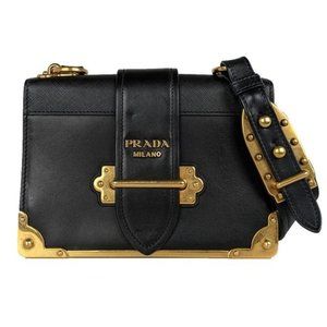 Prada Cahier Medium Leather Cross Body Bag